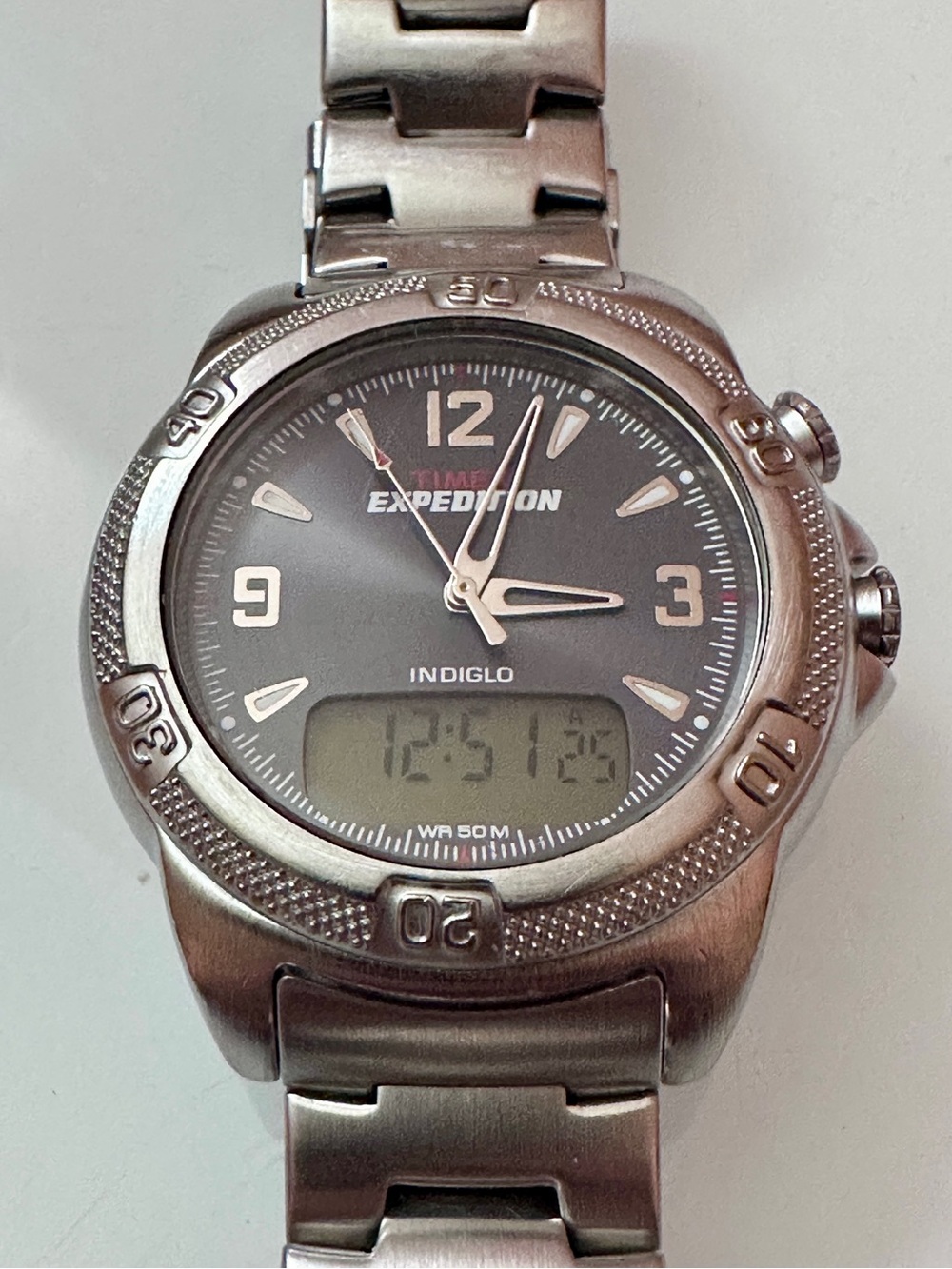 Timex Expedition Silver Analog-Digital Bracelet Watch